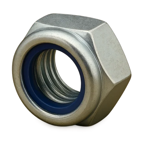 Гайка со стопорным кольцом оцинкованная DIN 985 М27