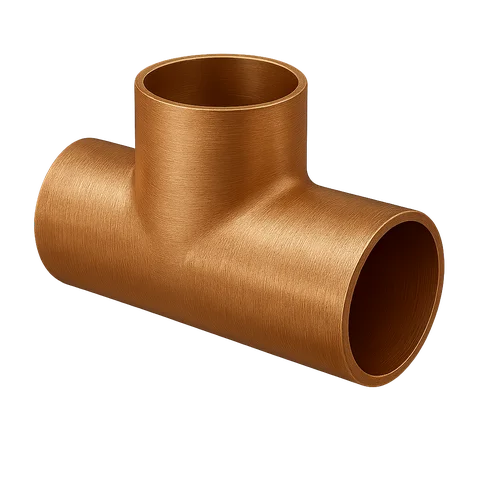 Тройник медный с направленным отводом 14,7 мм М1р ГОСТ 32590-2013